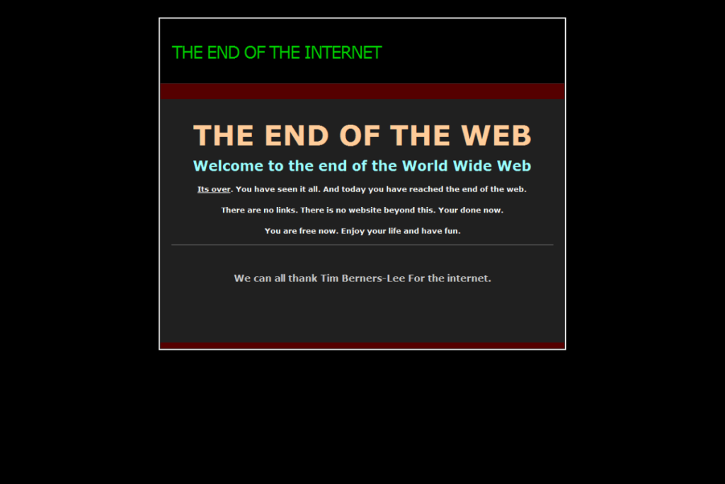 end of the internet